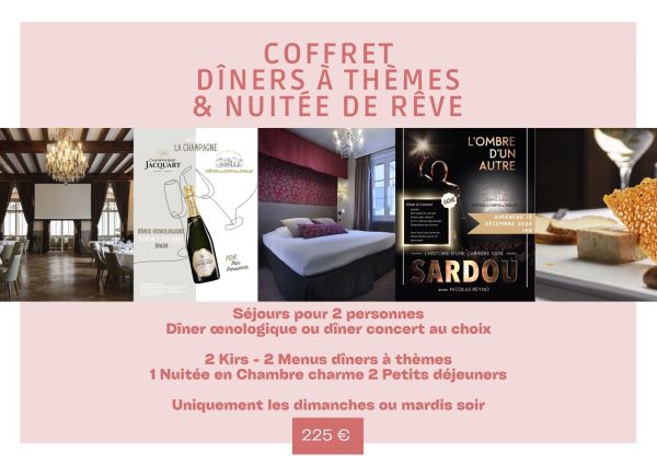Coffret Dîners à Thème & Nuitée de Rêve