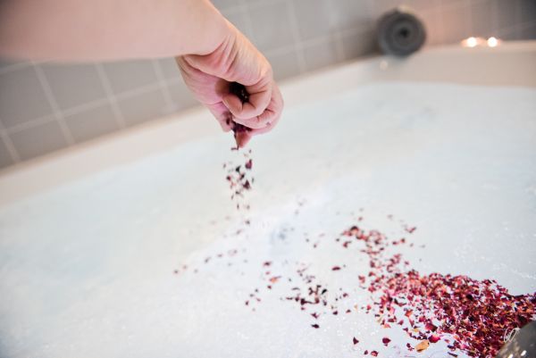 Bain au lait de coco